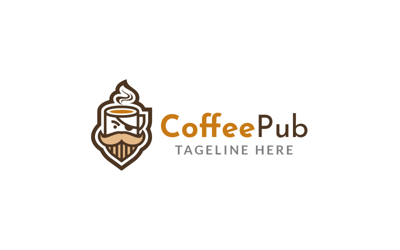 Coffee Pub Logo Design Template