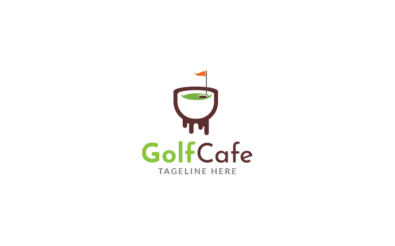 Golf Cafe Logo Design Template