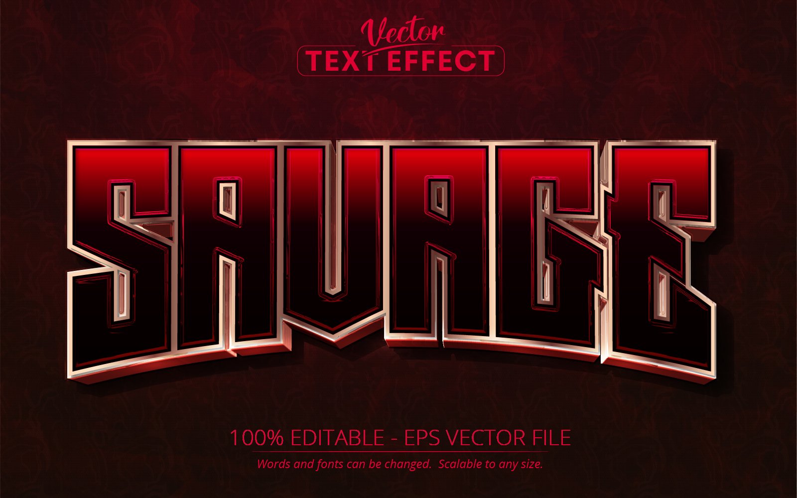 Savage - Editable Text Effect, Font Style, Graphics Illustration