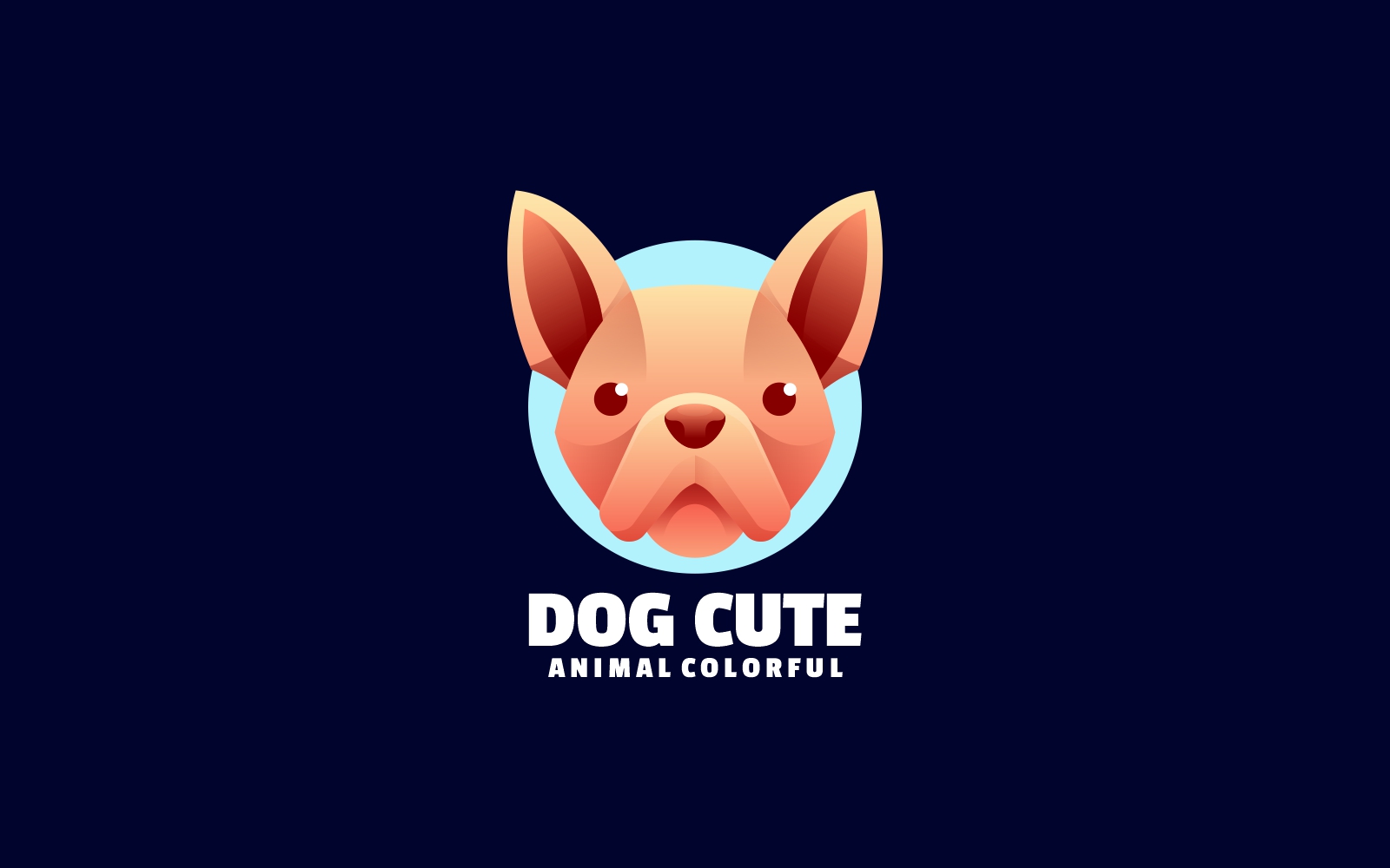 Dog Cute Gradient Logo Style