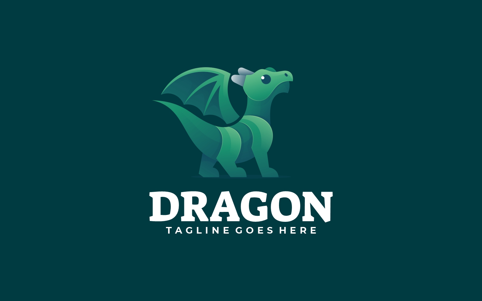 Dragon Gradient Color Logo Template