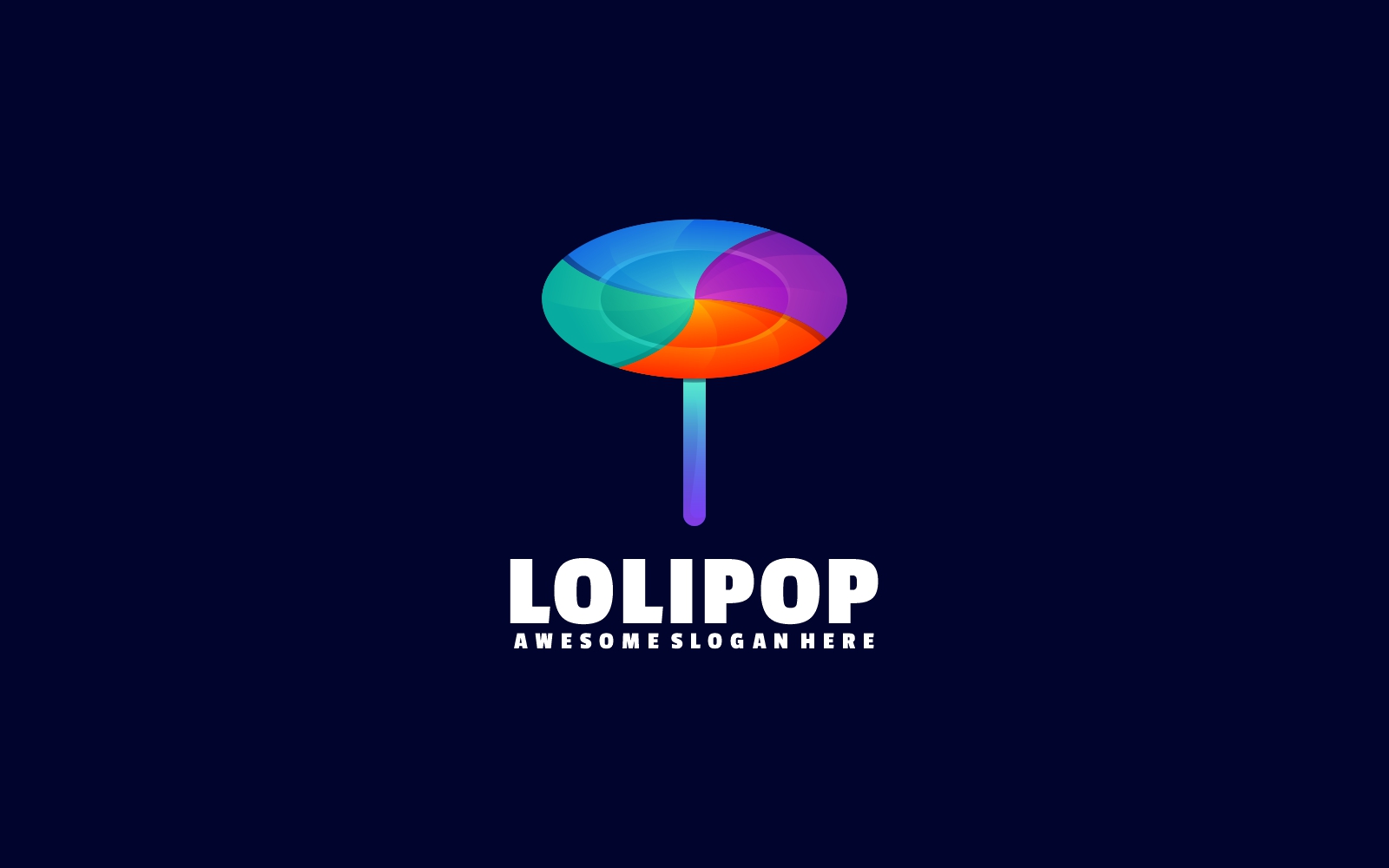 Lollipop Gradient Colorful Logo Style