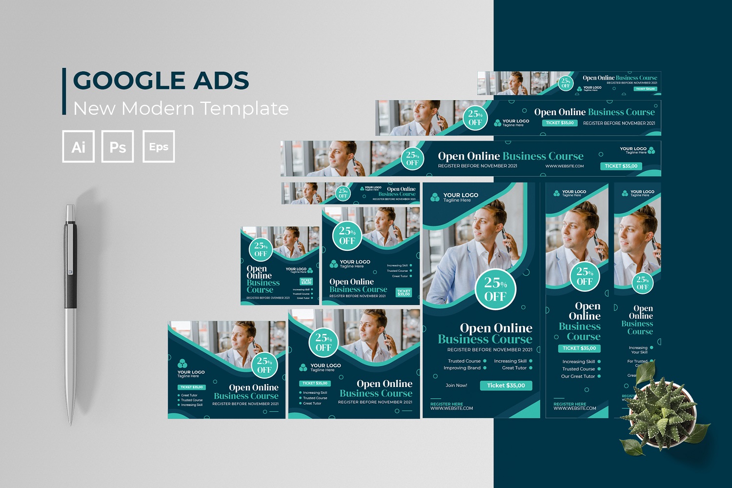 Online Course Google Ads Template