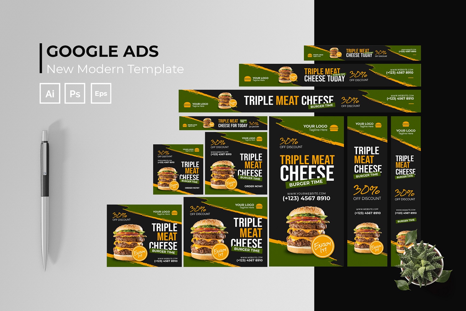 Burger Promo Google Ads Template