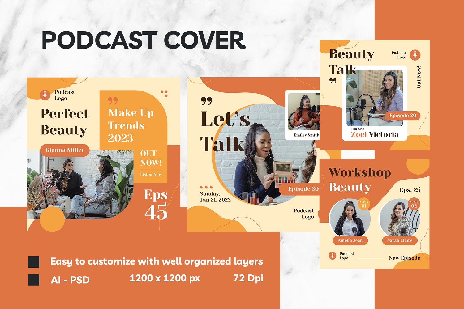 Beauty Podcast Cover Template