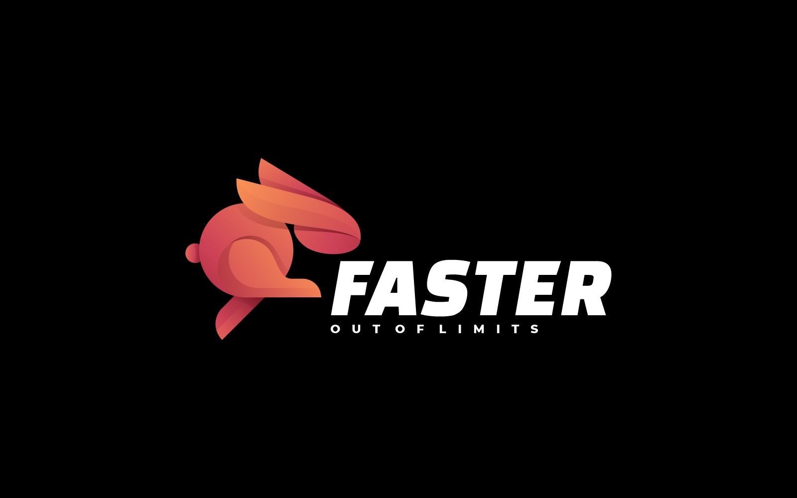 Faster Rabbit Gradient Logo Style