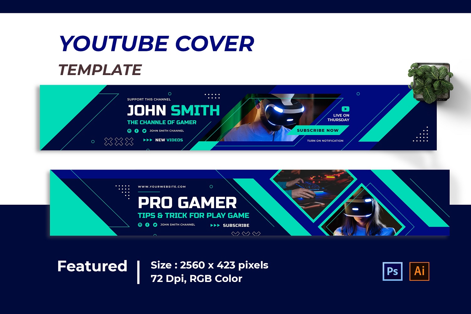 Pro Gamer Channel Youtube Cover