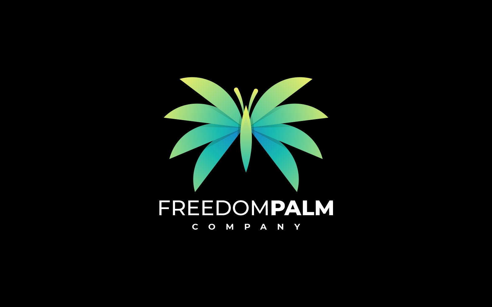 Butterfly Palm Gradient Logo