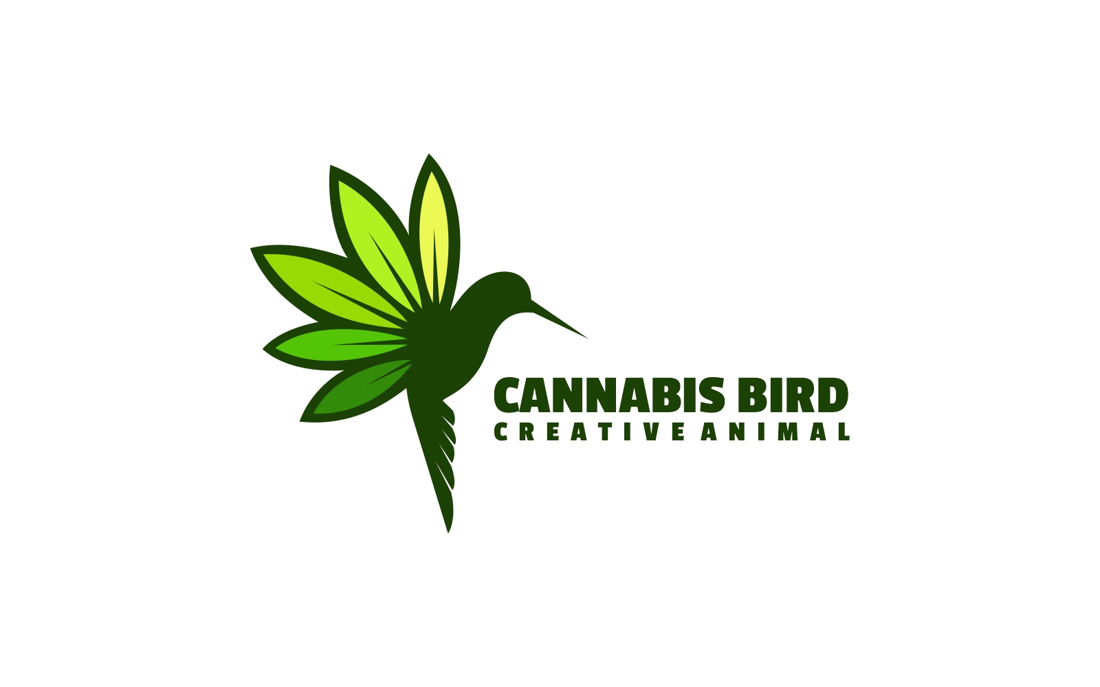 Cannabis Bird Simple Mascot Logo