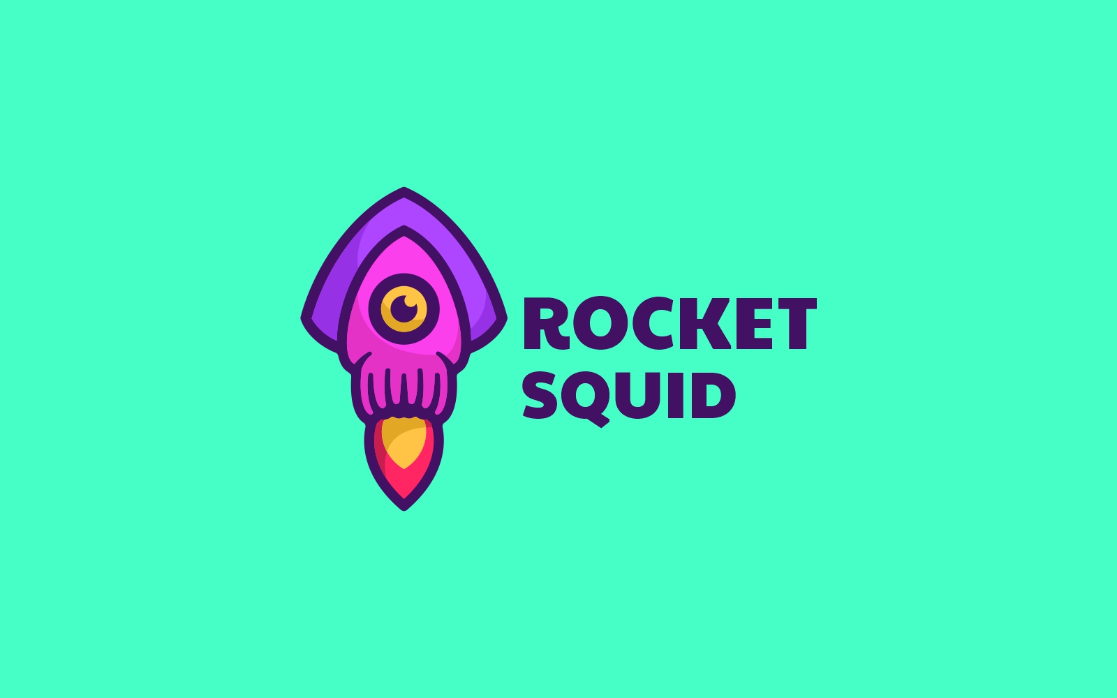 Rocket Simple Mascot Logo