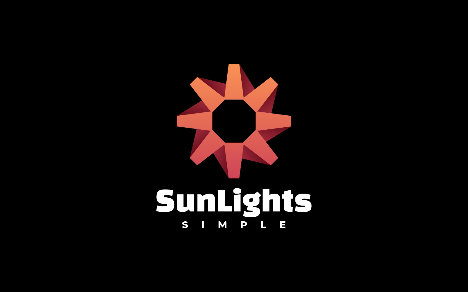Abstract Solar Gradient Logo