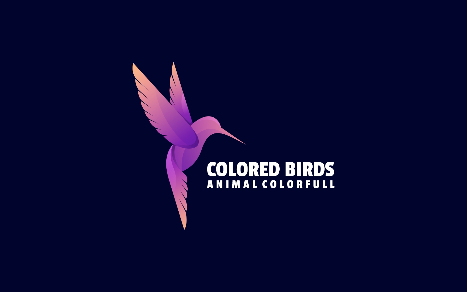 Humming Bird Gradient Logo Template