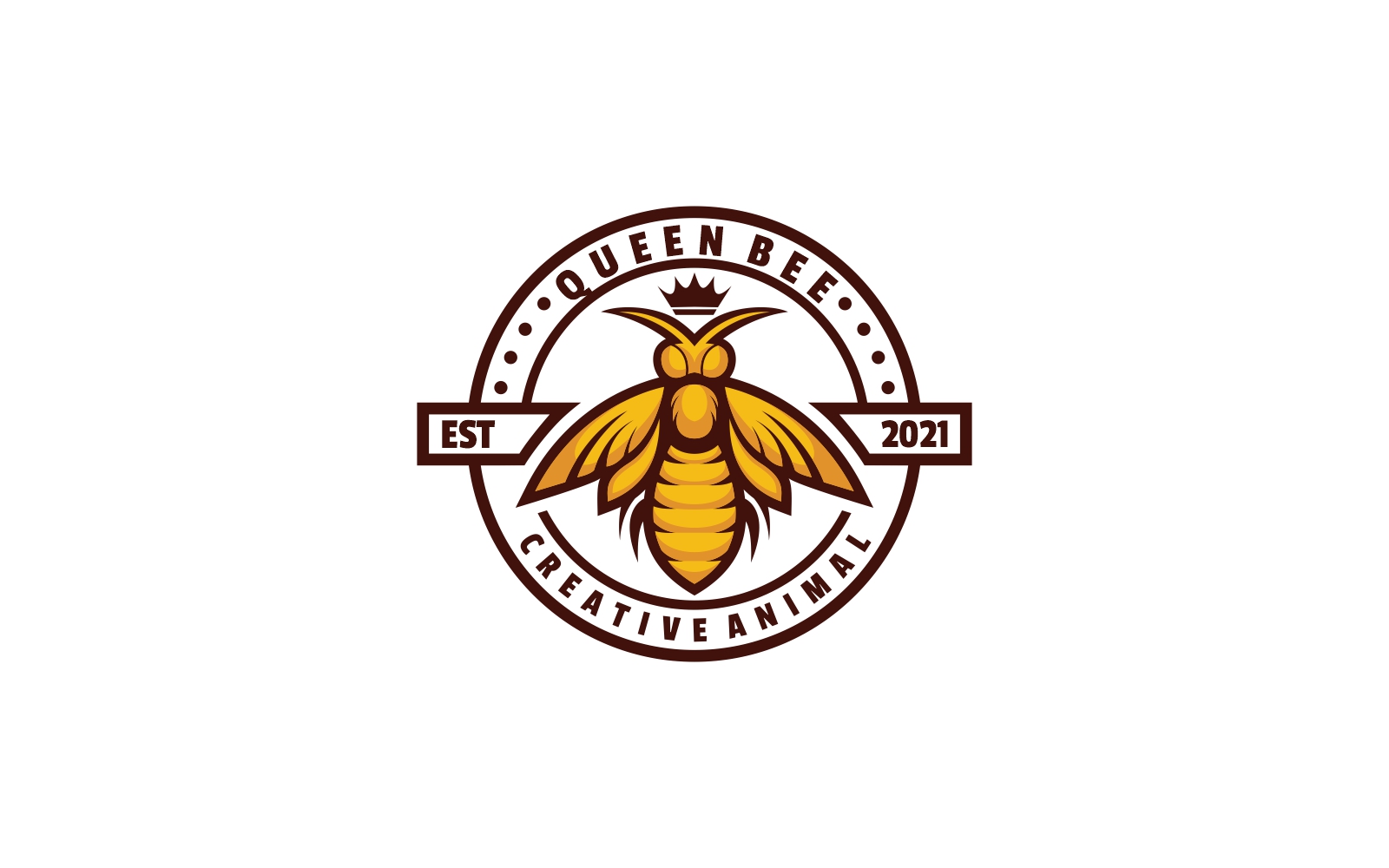 Queen Bee Vintage Logo Style