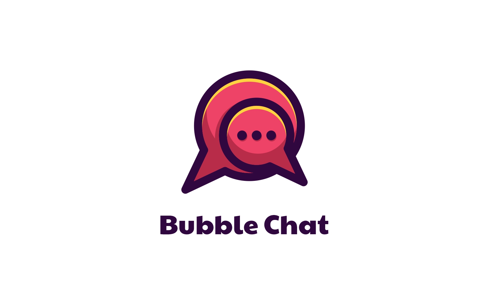 Bubble Chat Simple Mascot Logo
