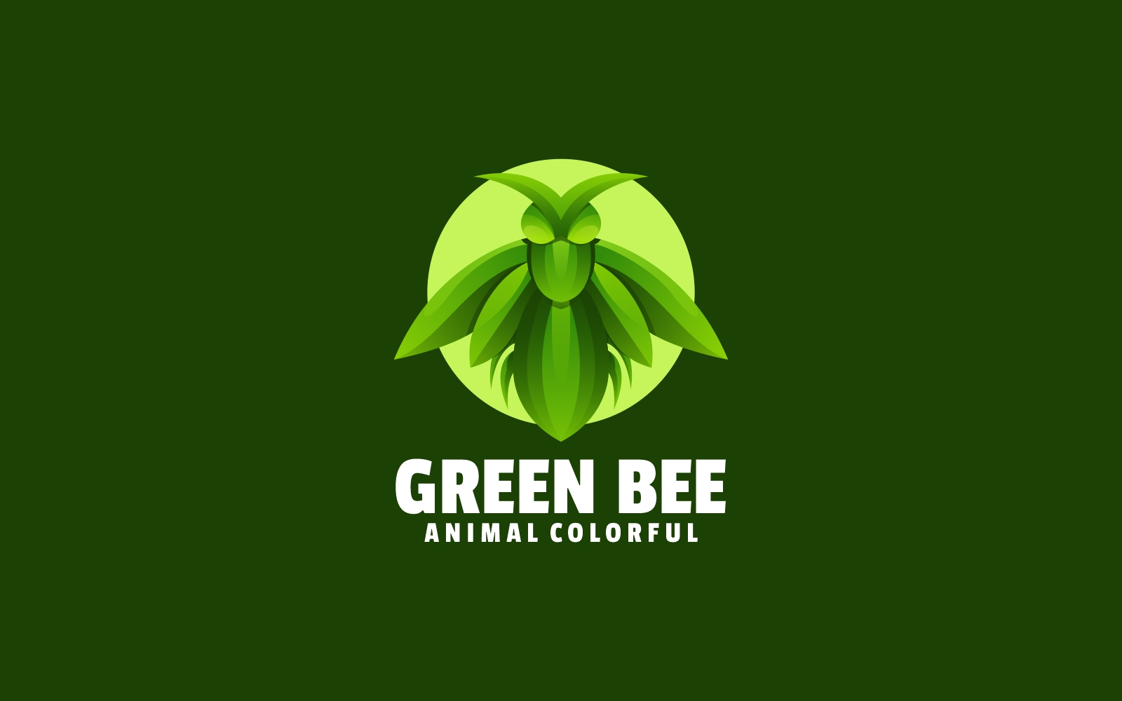 Green Bee Gradient Logo Style