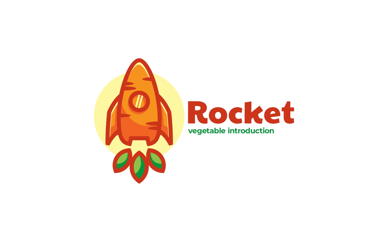 Rocket Carrot Simple Logo Style