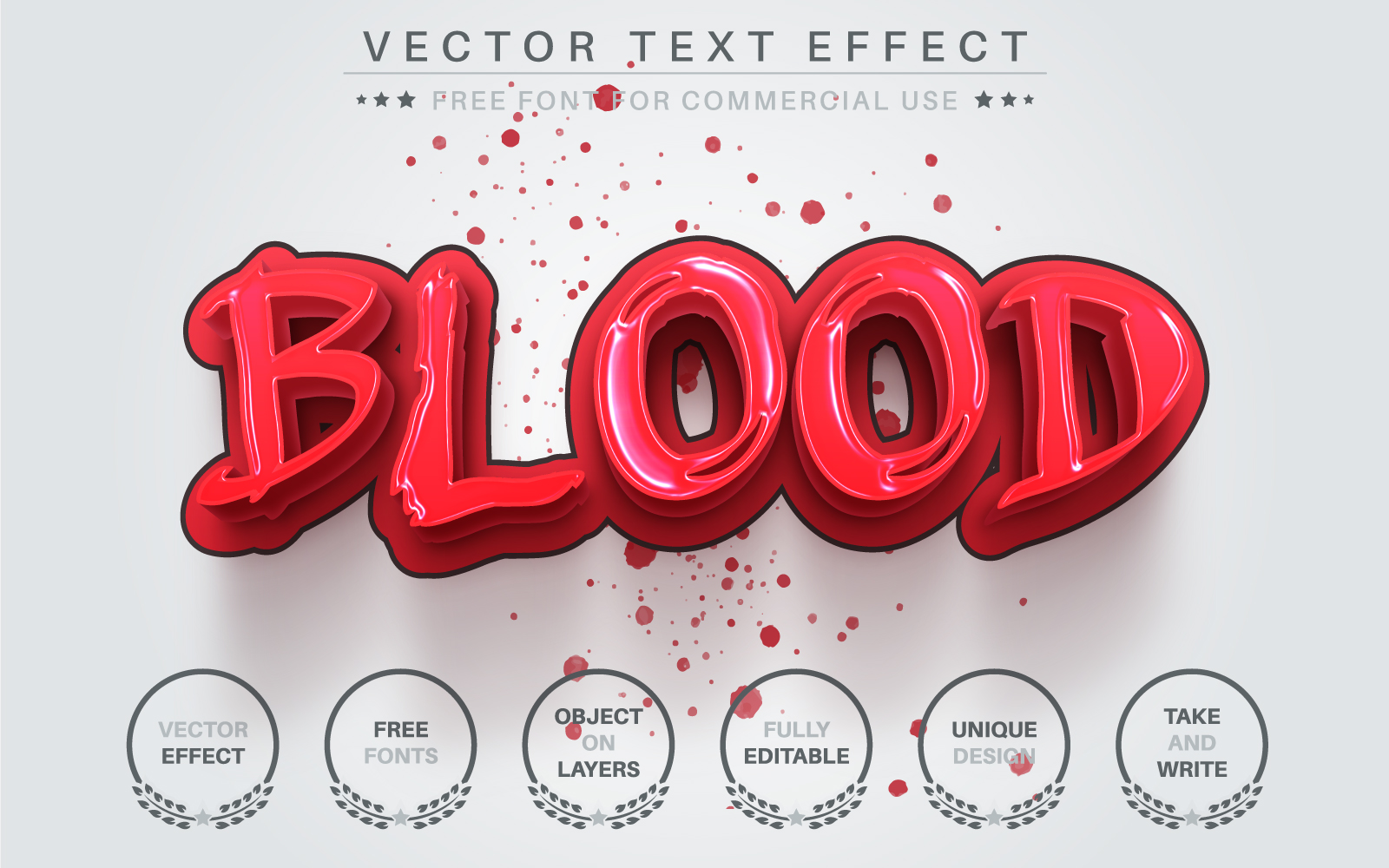 Red Blood - Editable Text Effect, Font Style, Graphics Illustration