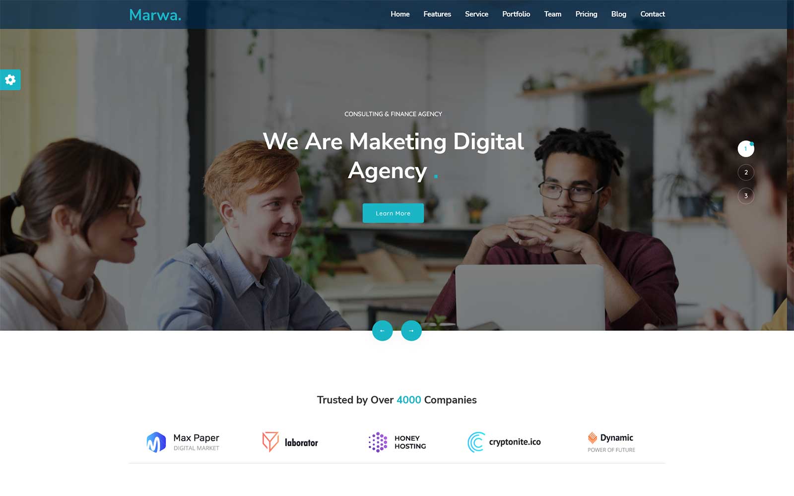 Marwa - Digital Agency One Page HTML Template
