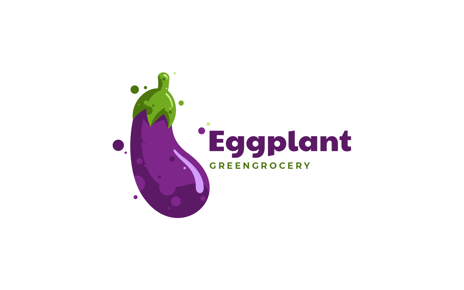 Eggplant Simple Mascot Logo