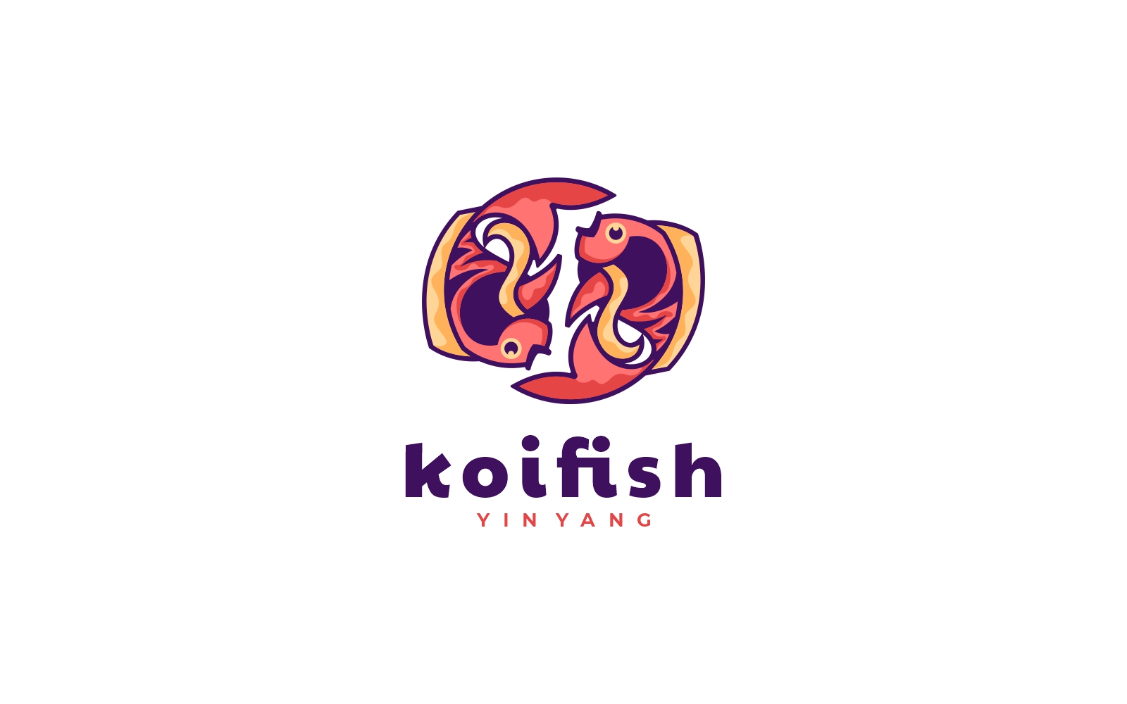 Koi Simple Mascot Logo Style