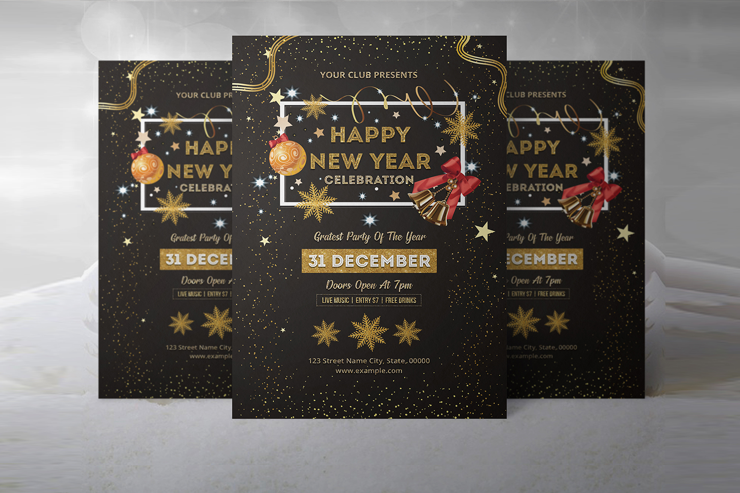 New Year Party Flyer Corporate Identity Template