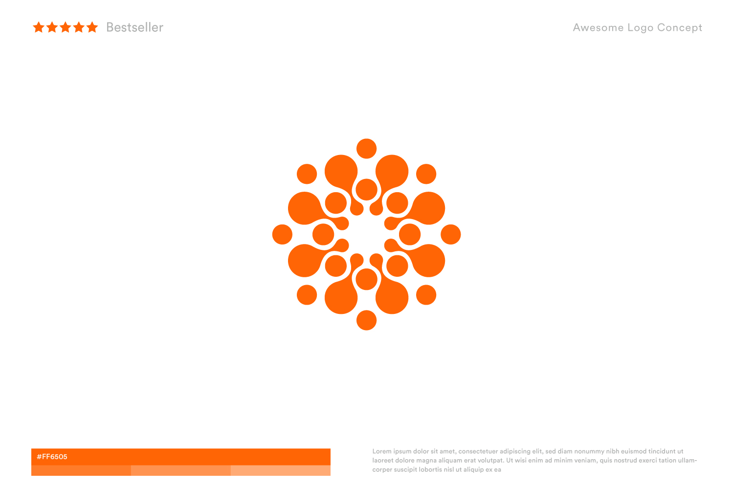 Abstract sun or flower. Logo concept for business and IT startup