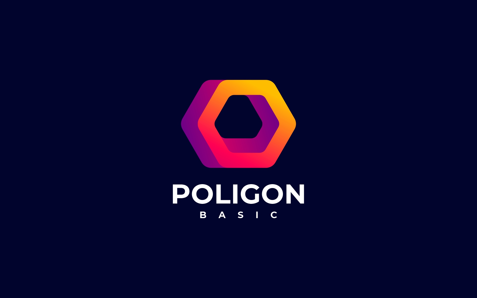 Polygon Basic Gradient Colorful Logo