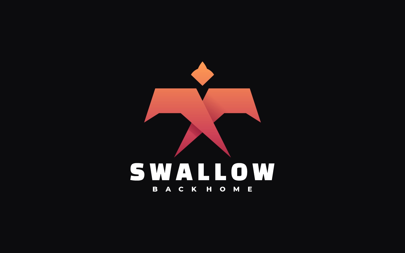 Swallow Bird Gradient Logo