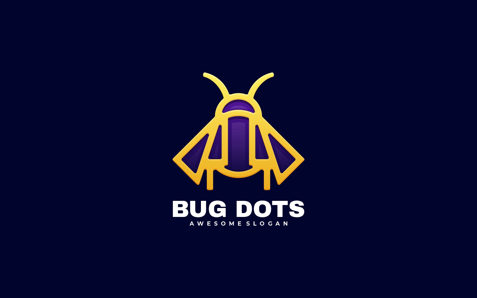 Bug Dots Line Art Logo Style