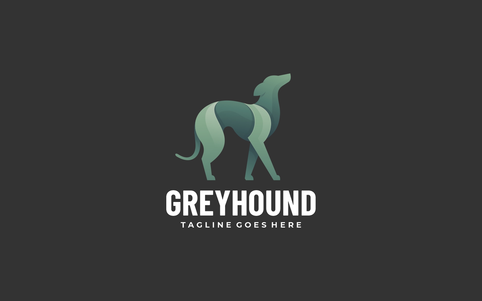 Greyhound Gradient Logo Template