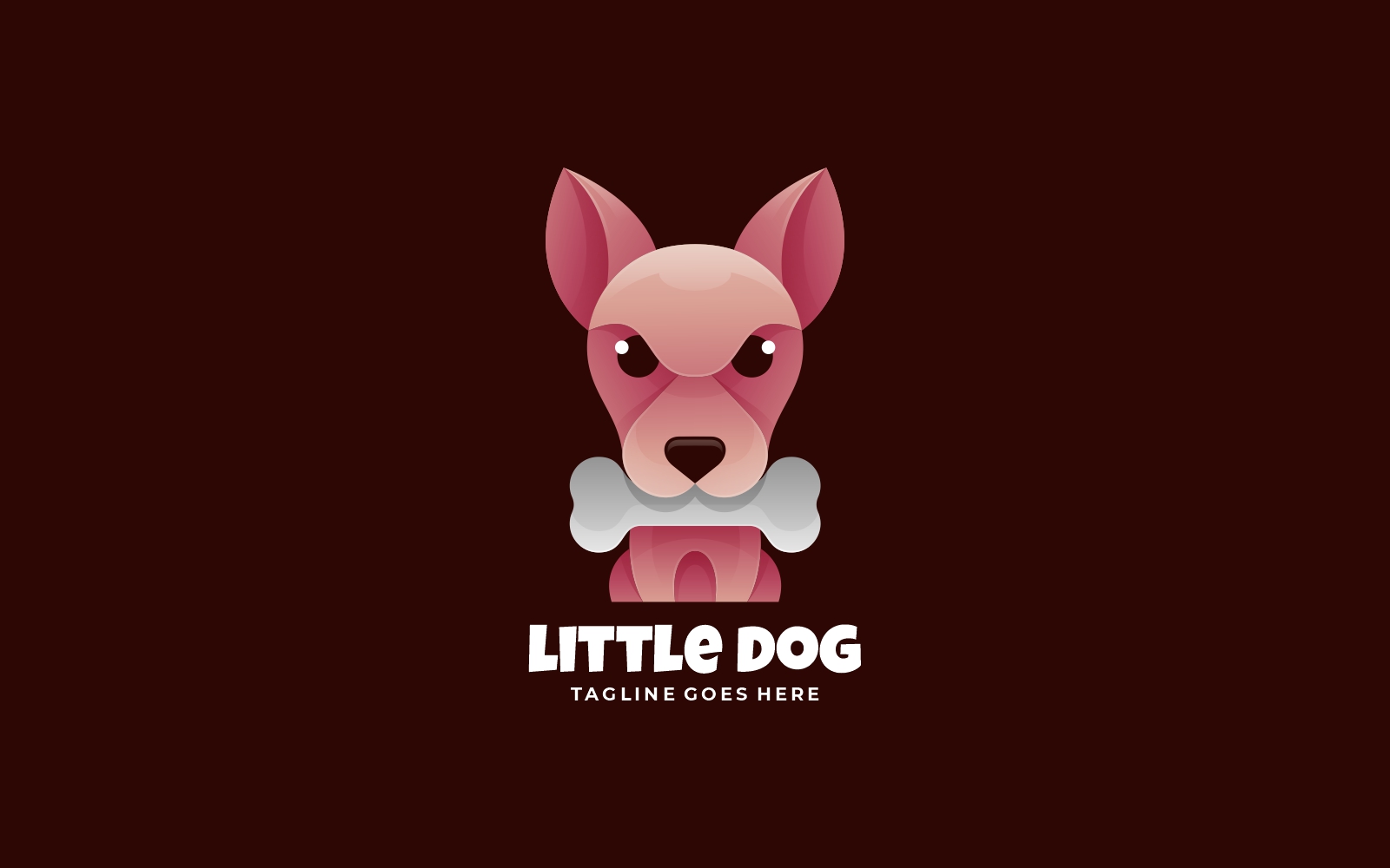 Little Dog Gradient Logo Template