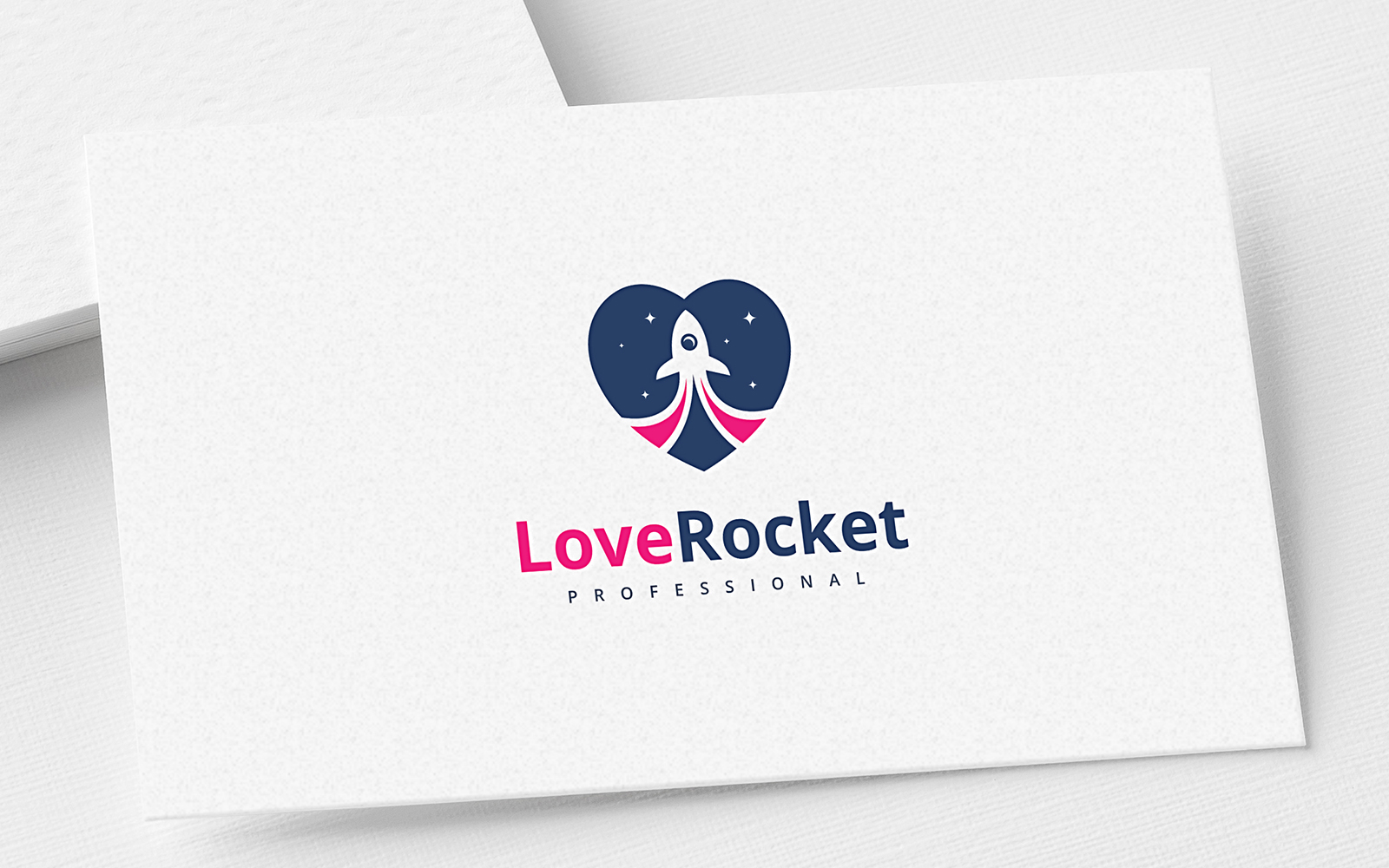 Creative Love Rocket Logo Template