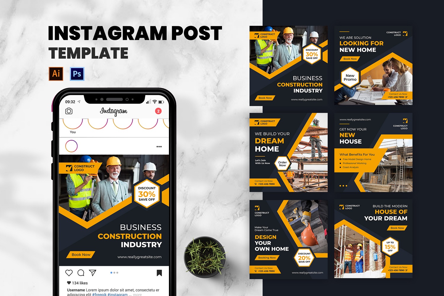 Business Construction Instagram Post