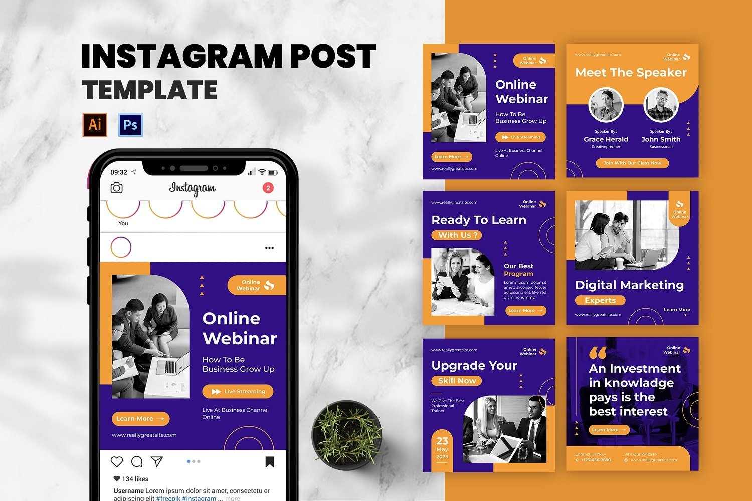 Online Webinar Instagram Post