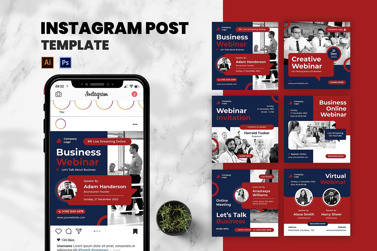 Business Webinar Instagram Post