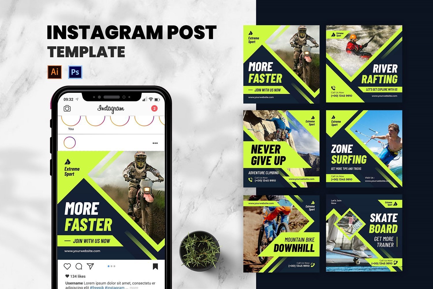 Extreme Sport Instagram Post