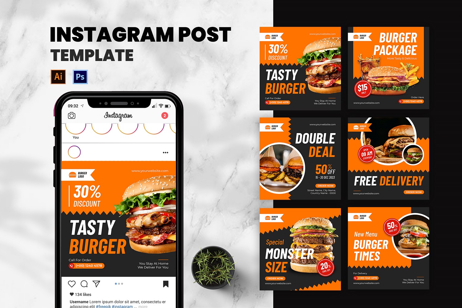 Burger Promo Instagram Post