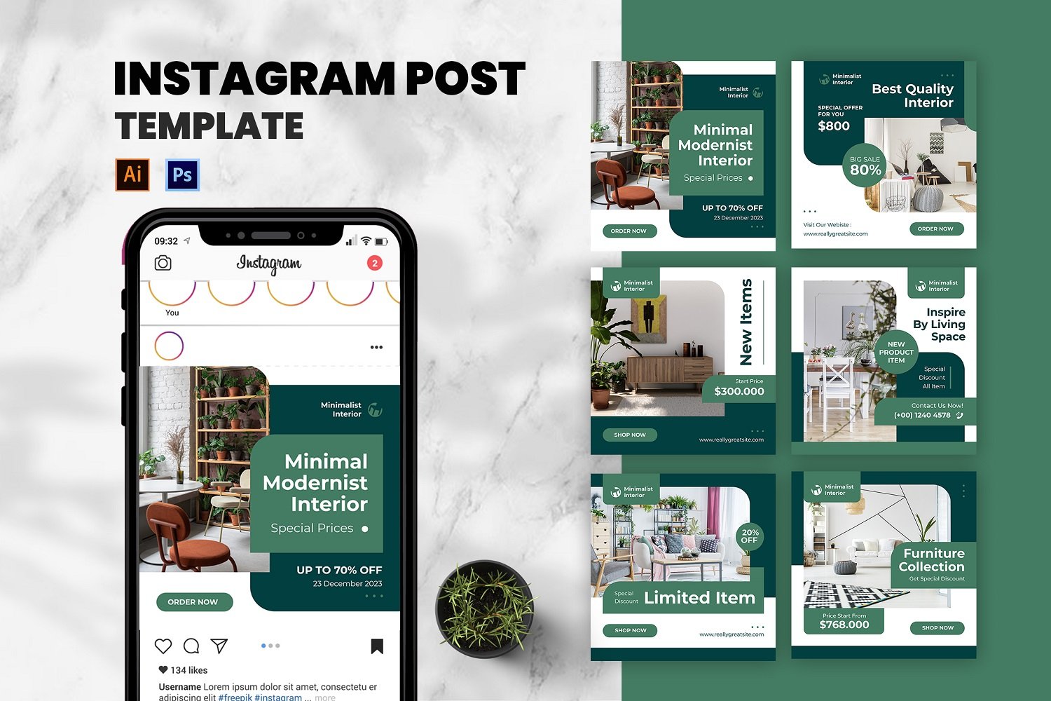 Interior Instagram Post Template