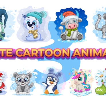 Animals Cartoon Vectors Templates 218667