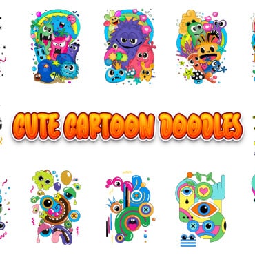 Cartoon Doodles Vectors Templates 218669