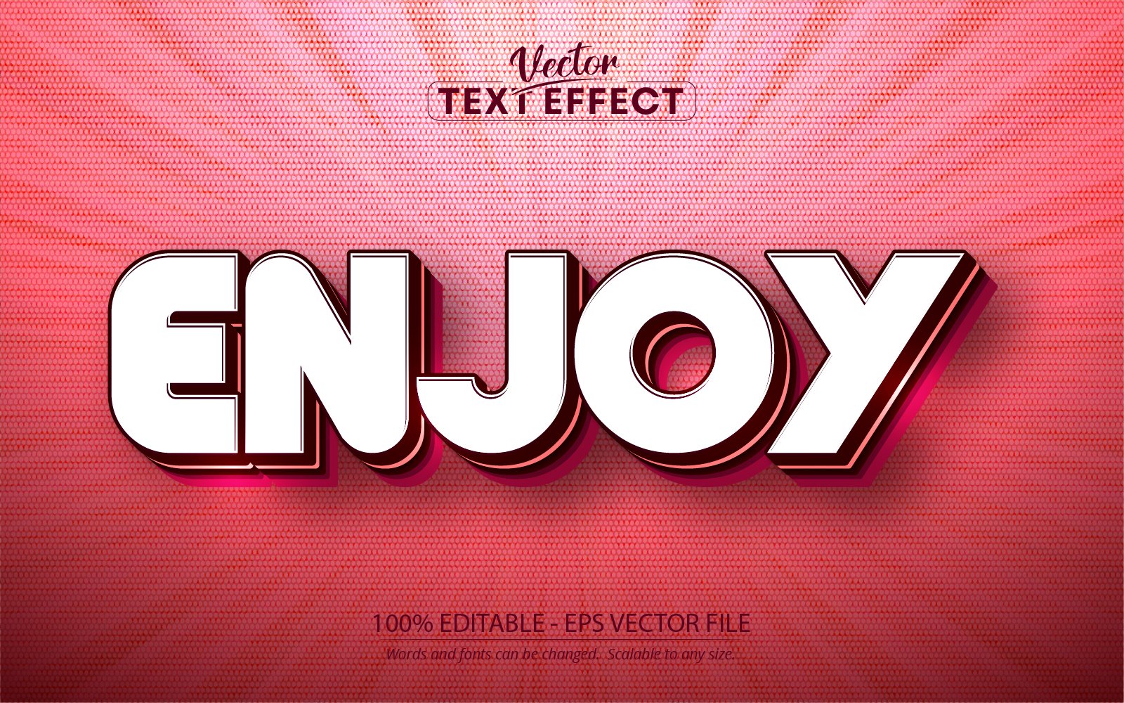 Enjoy - Cartoon Style, Editable Text Effect, Font Style, Graphics Illustration