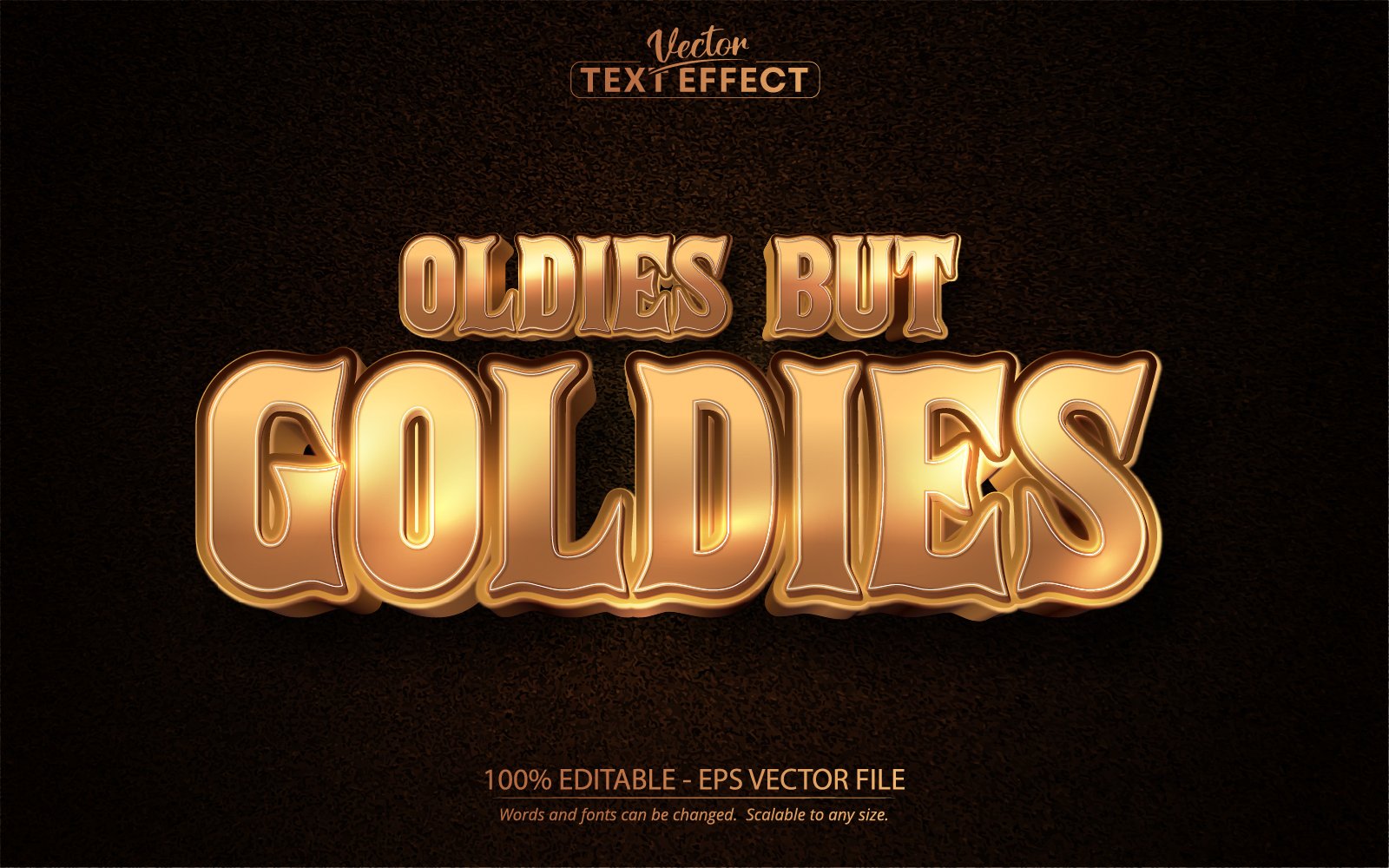 Old But Goldies - Golden Style, Editable Text Effect, Font Style, Graphics Illustration