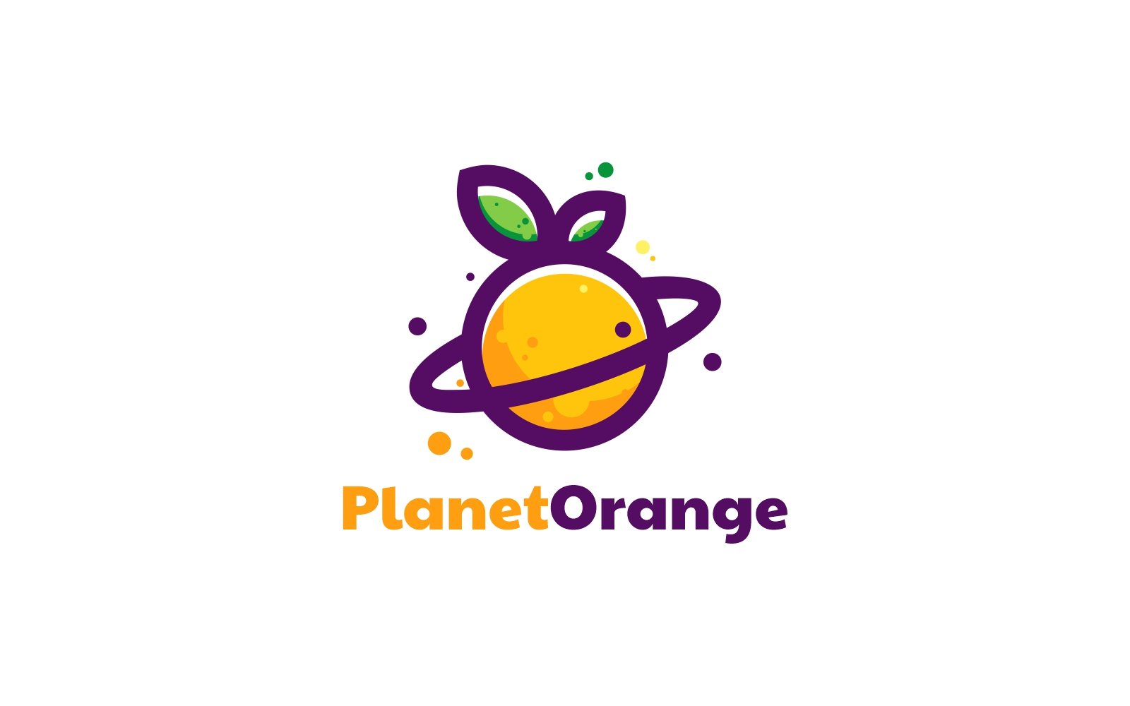 Planet Orange Simple Mascot Logo
