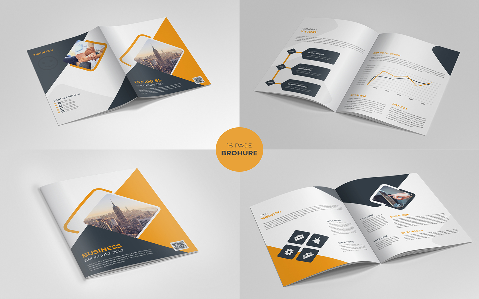 Minimal  Company Profile Brochure Template Layout Design