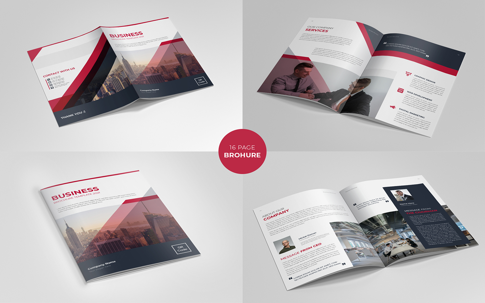 Corporate A4 Brochure Template Layout Design Minimal Professional Brochure Design