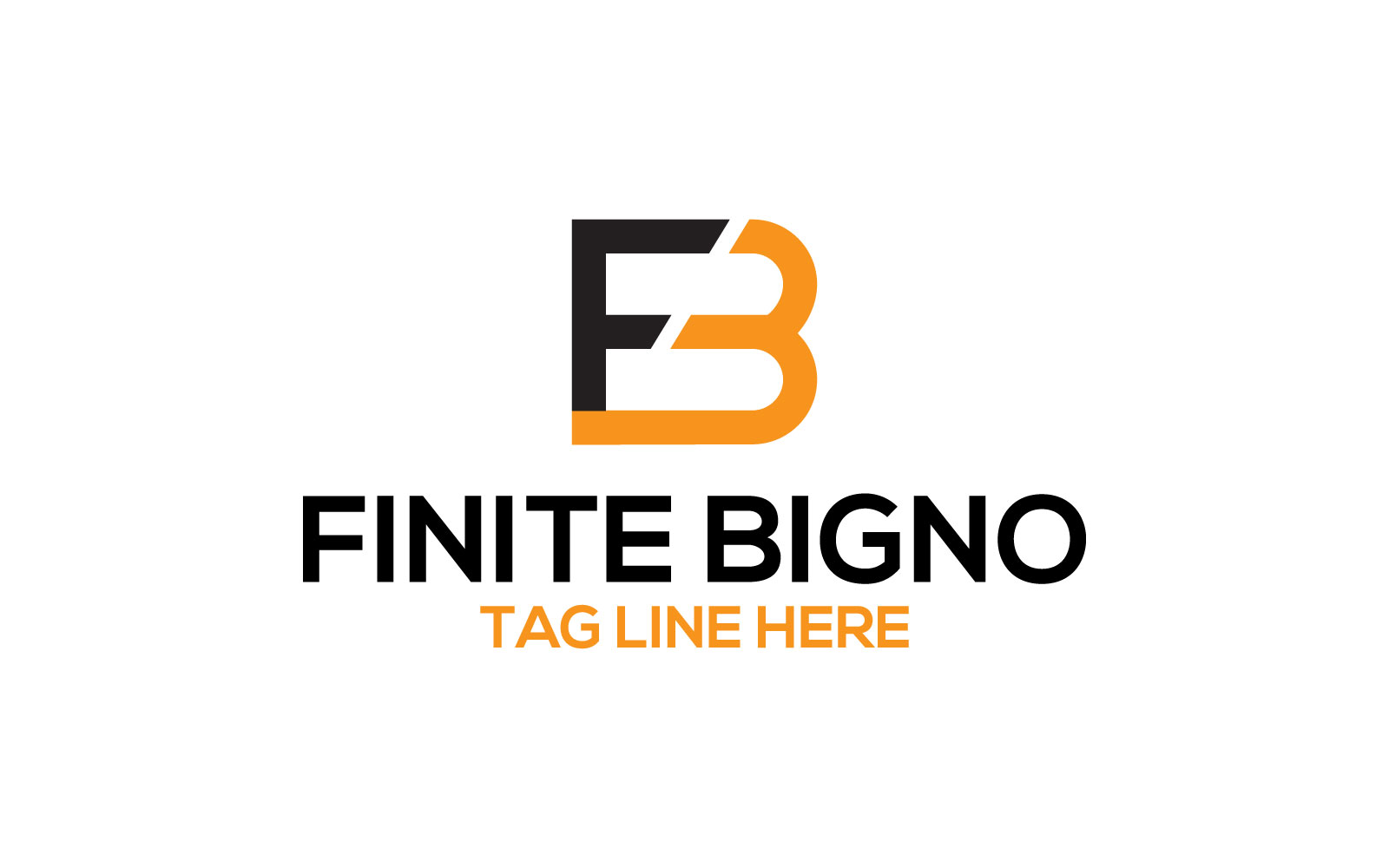 Finite Bigno  FB letter  logo design template