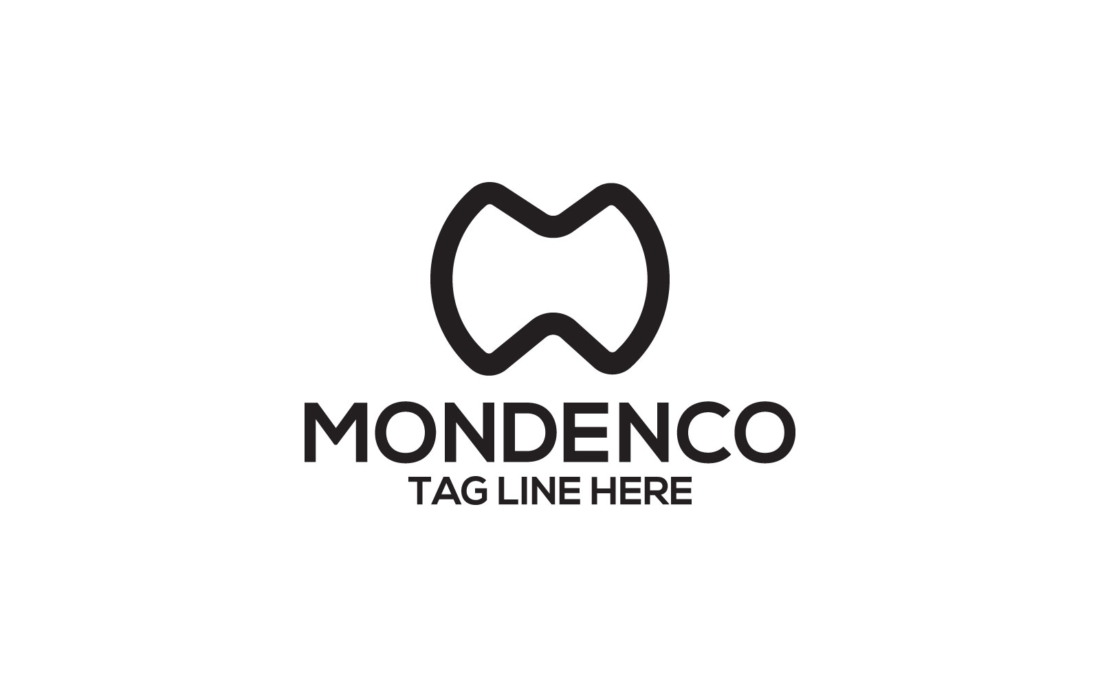 Mondenco  M letter Logo Design Template