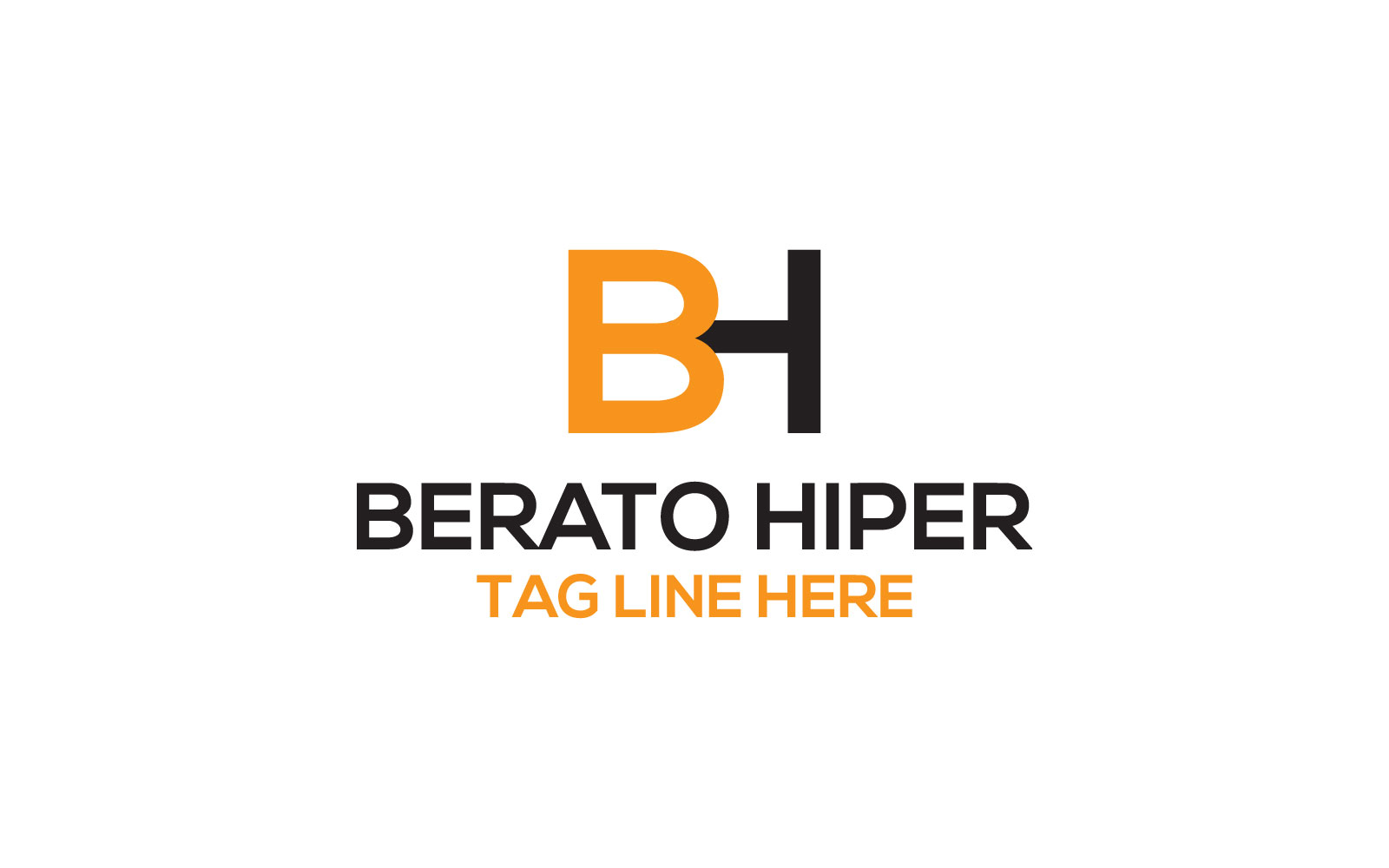 Berato Hiper  BH  letter Logo Design Template