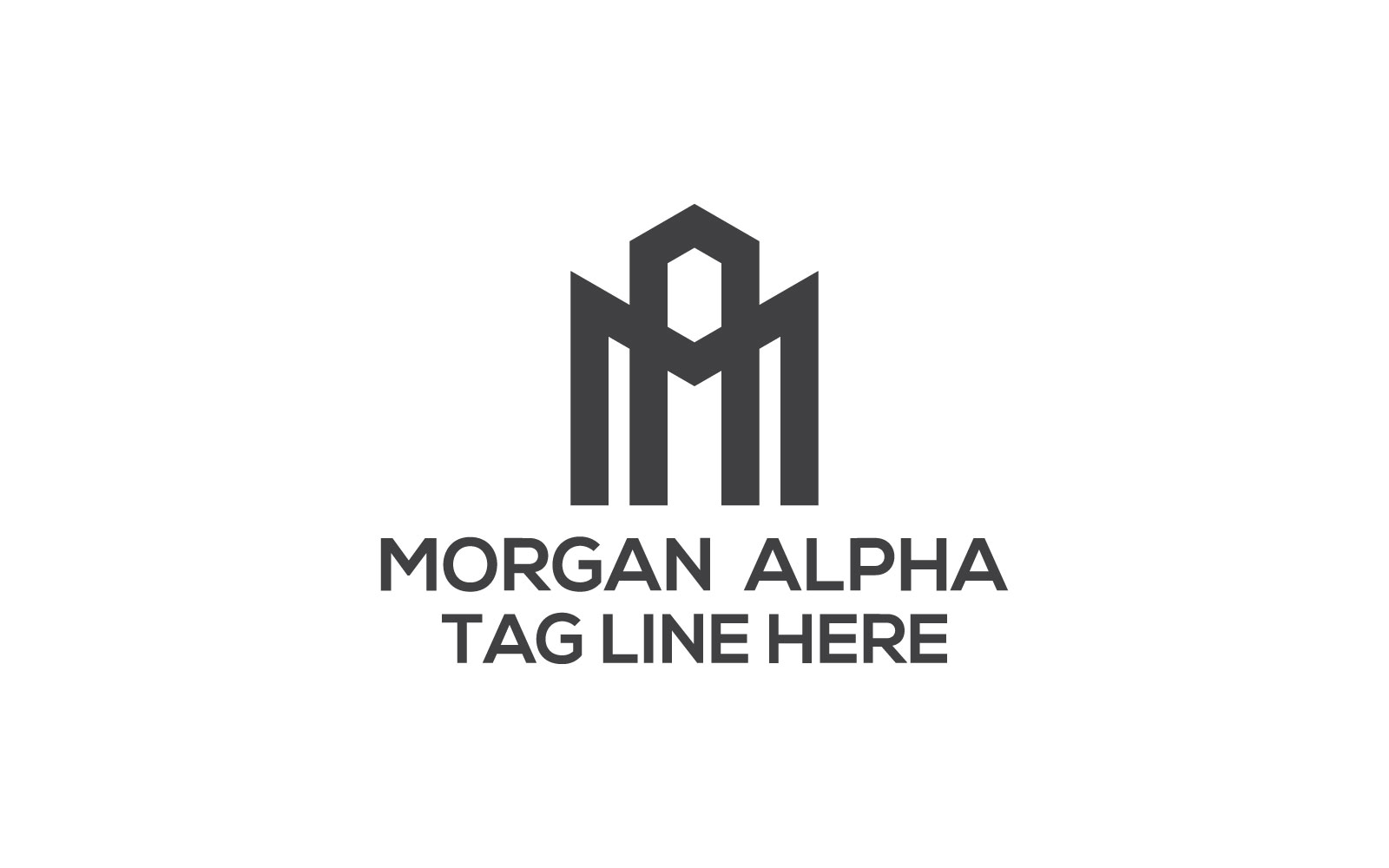 Morgan Alpha Am letter Logo Design