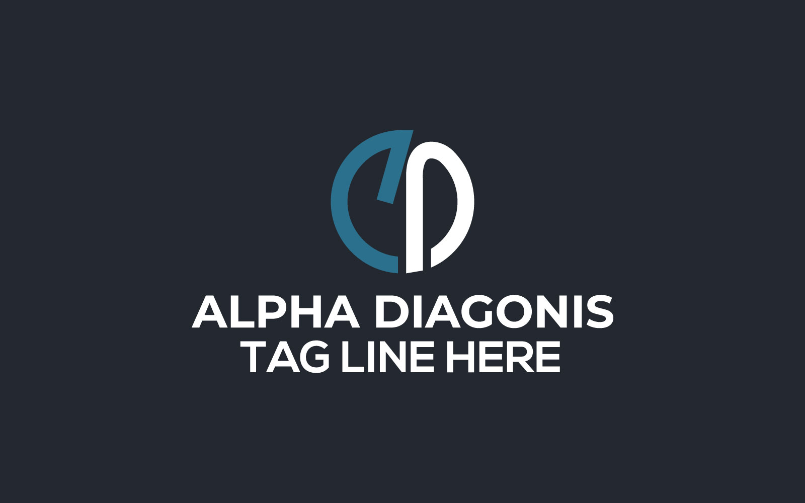 Alpha Diagonis AD Letter Logo Design